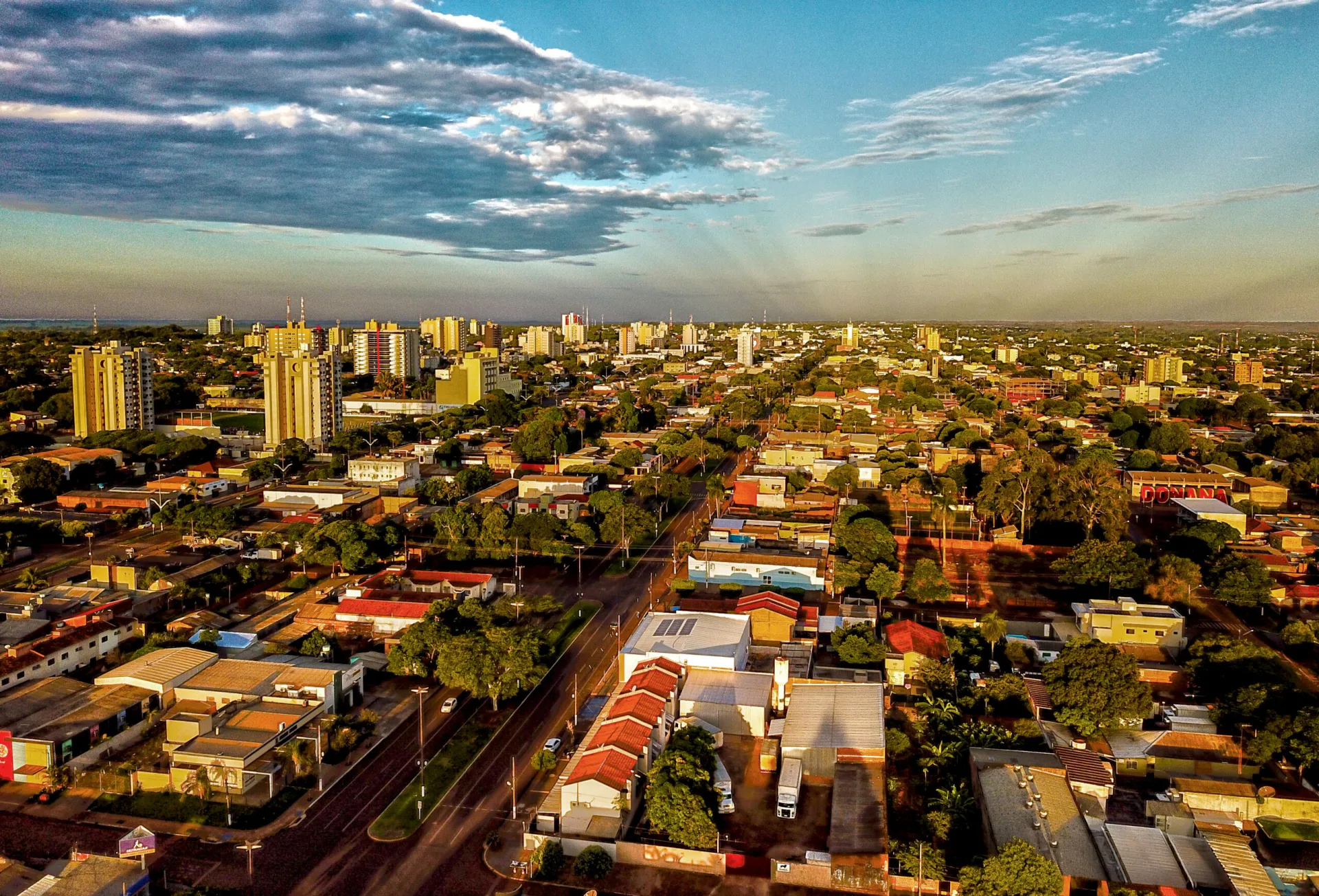 Vista aérea de Dourados, Mato Grosso do Sul